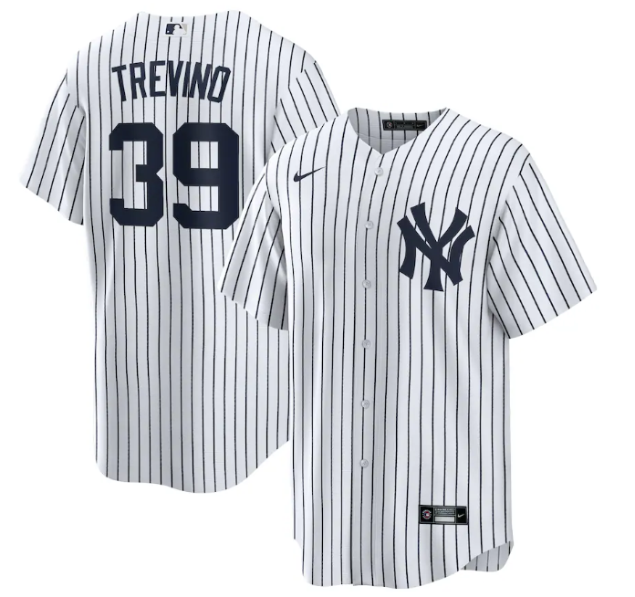 Men's White New York Yankees #39 Jose Trevino Cool Base Stitched Baseball Jersey